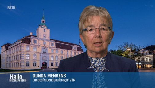 Ausschnitt aus dem Fernsehbeitrag mit Gunda Menkens