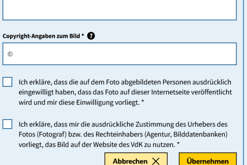 Bildschirmfoto mit dem Button "Übernehmen"