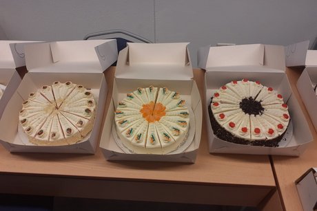 Torten Das Bild zeigt drei Sahnetorten.