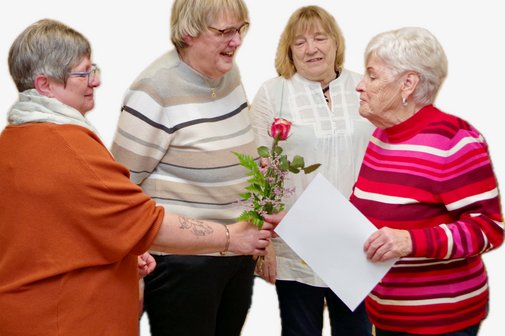 Gisela Baumfalk wurde f&uuml;r 25-j&auml;hrige Mitgliedschaft geehrt