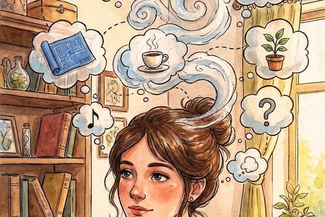 Eine Frau &uuml;berlegt: Was machen die hier alles?