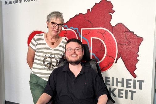 VdK-Vorsitzende Irene Hesse und MdL Constantin Grosch.