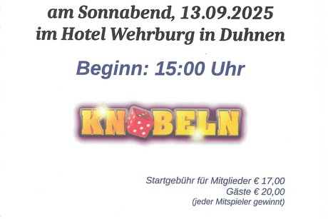 Knobeln 13. September 2025