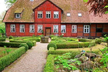 Der Barockgarten beim Wohnhaus