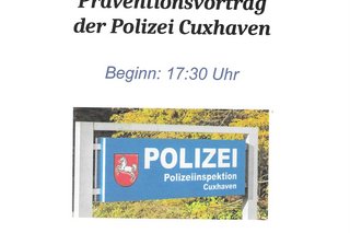 Präventionsvortrag Polizei Cuxhaven