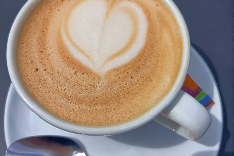 Cappuccino mit Herz