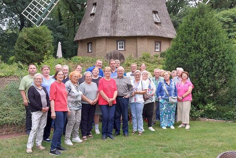 Nach dem Kaffeetrinken in der Aselager Mühle