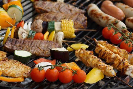 Grillgut auf der Grillroste