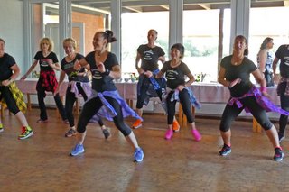 Frauen der Zumba-Tanzgruppe