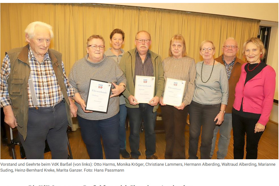 Vorstand und Geehrte JHV 2025