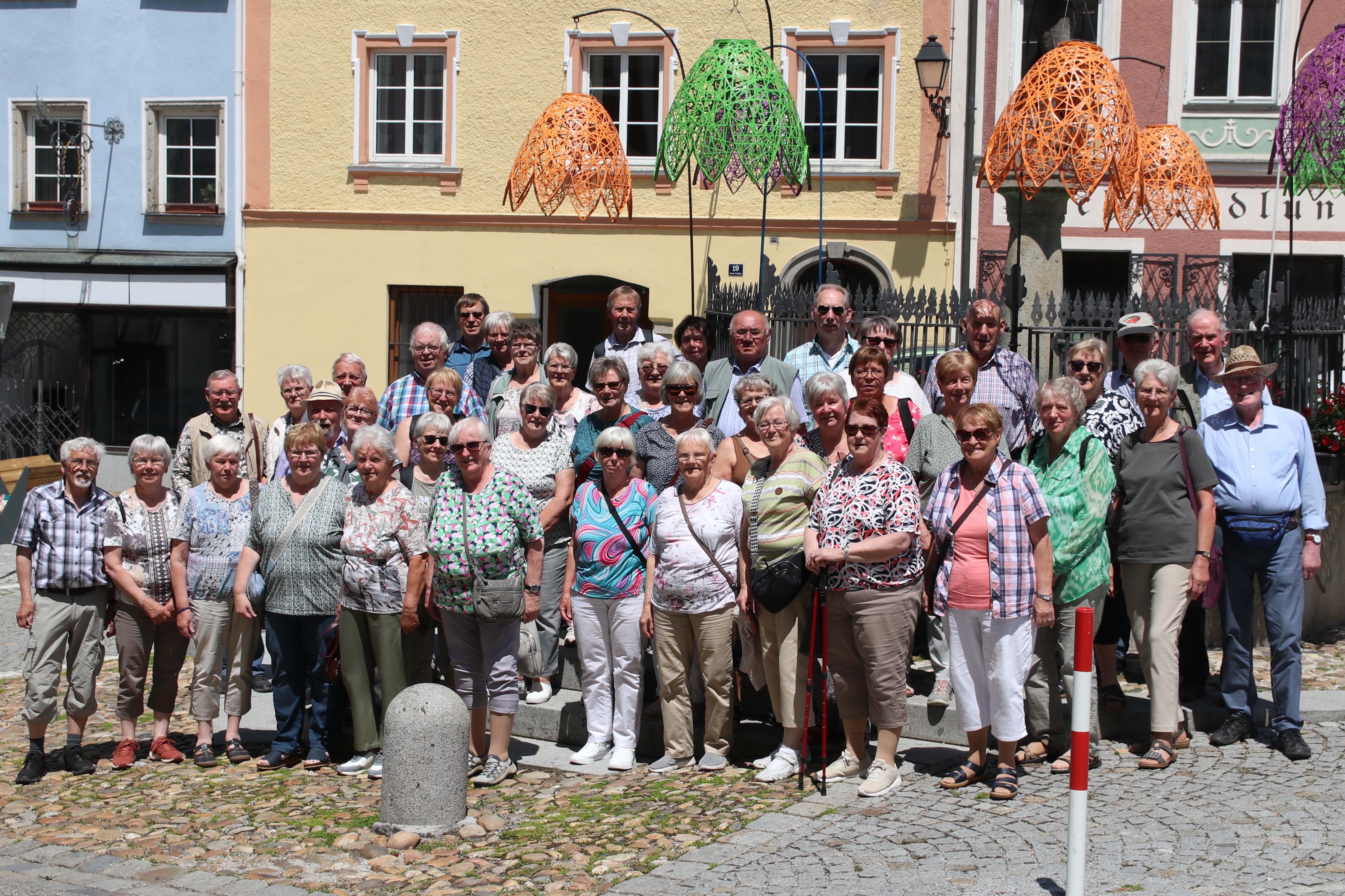 Reisegruppe in Schärding (Österreich)