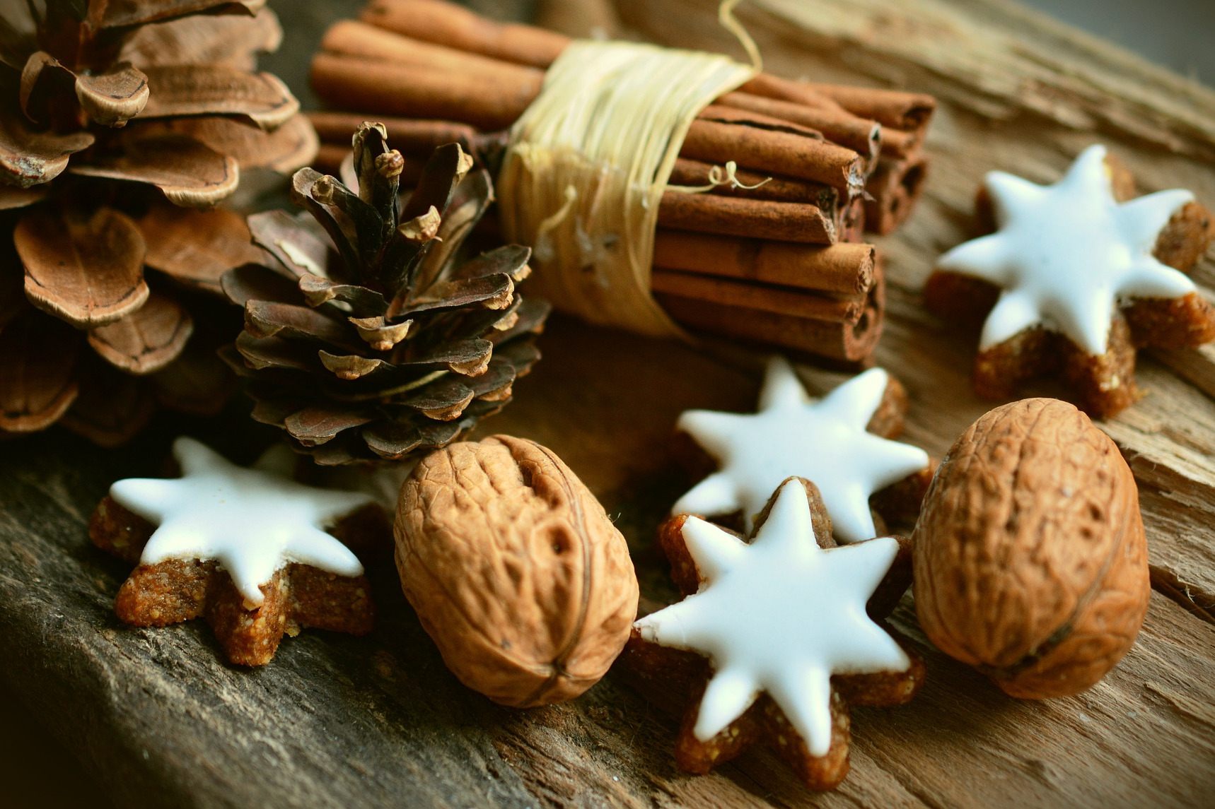 Weihnachten Weihnachtskekse und Nüsse