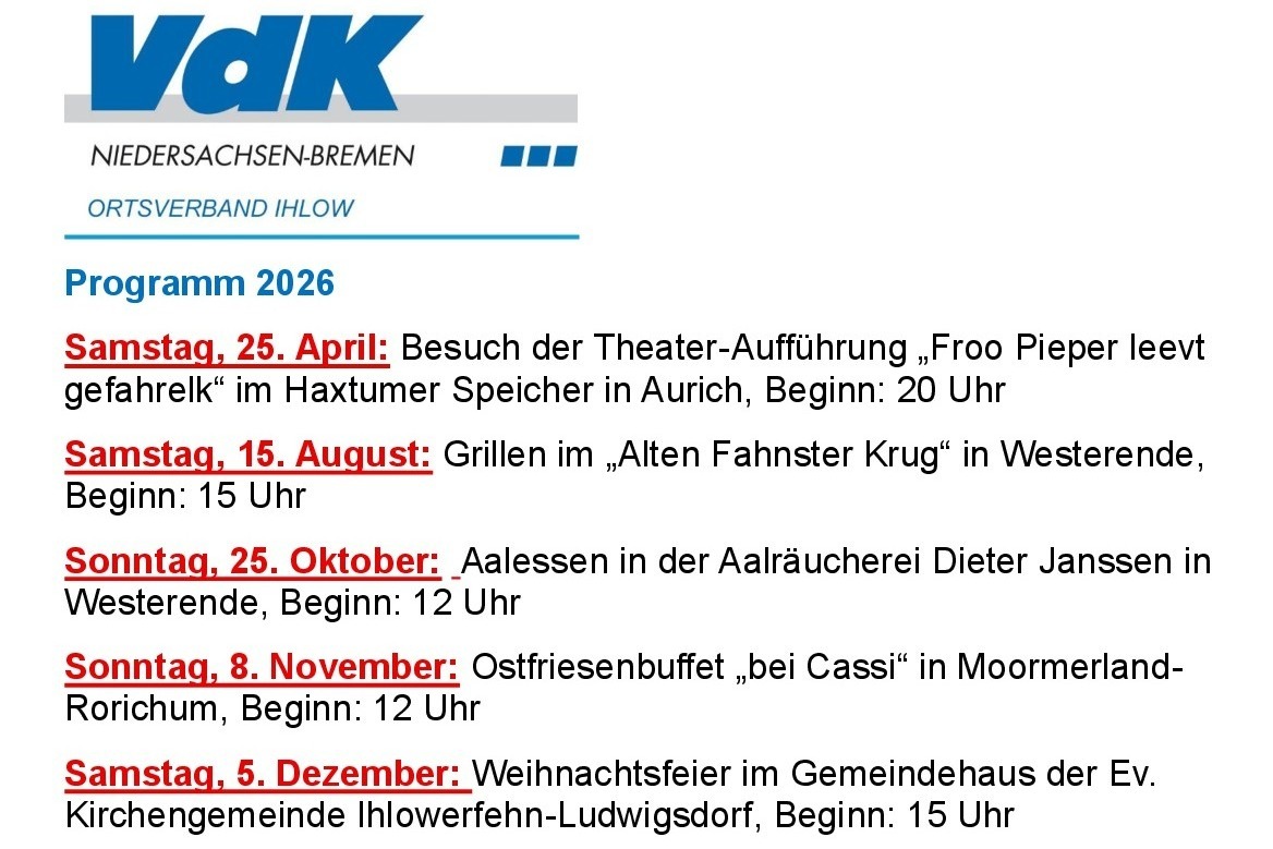 Veranstaltungen 2026