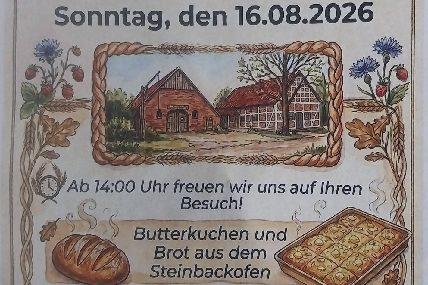 Plakat Backtag in Wanna